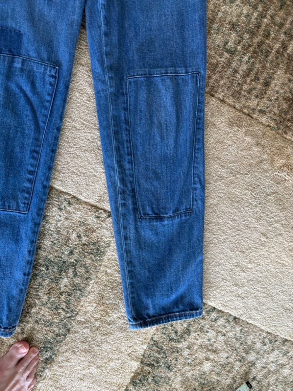 Anthropologie Pilcro Letterpress Blue Patchwork Boyfriend Jeans - Picture 15 of 15